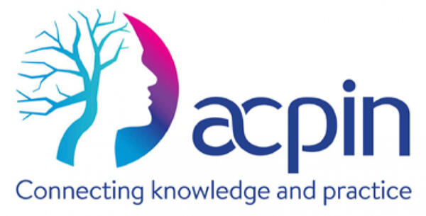 Association of Chartered Physiotherapists Interested in Neurology. ACPIN logo featuring stylized interconnected shapes resembling neurons, accompanied by the text 'Association of Chartered Physiotherapists Interested in Neurology' in blue and grey tones